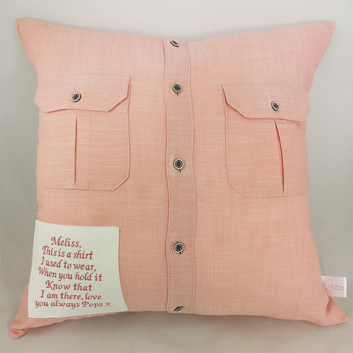 Memory Cushion - Shirt Button Design