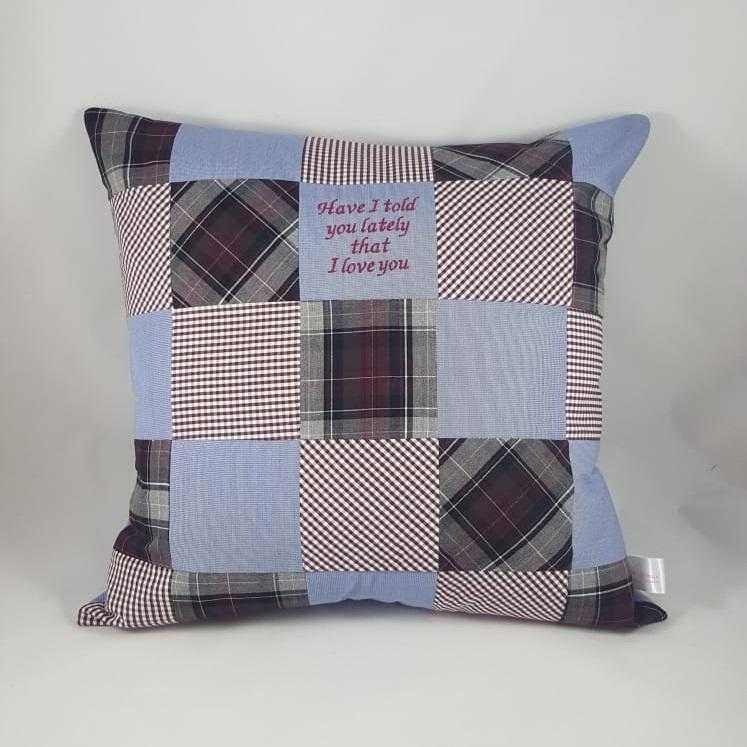 Memory Cushion Small Squares Patchwork Style