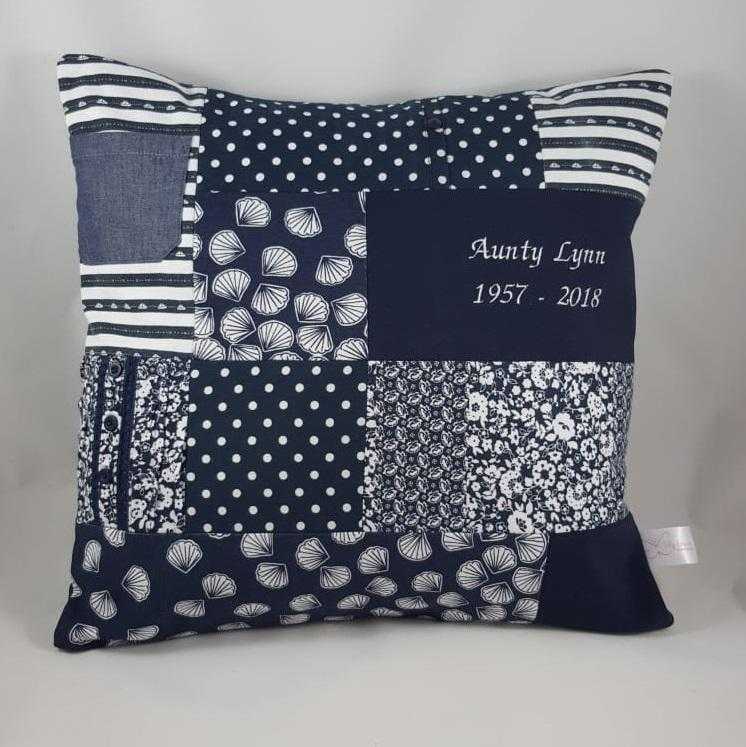 Memory Cushion Larger Squares Patchwork Style