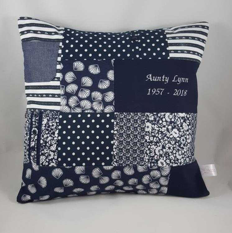 Patchwork Keepsake Memory Cushion Memory Cushions Made From